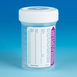 Urine Collection with Patient I.D. Label