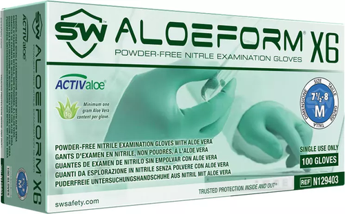 AloeForm X6 Nitrile Powder-Free Exam Gloves