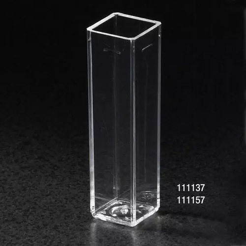Cuvette, Spectrophotometer, Square, 4.5mL, UV Grade Methacrylate, 4 Clear Sides