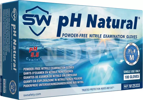 pH Natural Nitrile Powder-Free Exam Gloves