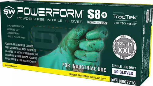 PowerForm S8+ Nitrile Powder-Free Gloves