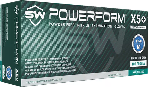 PowerForm X5+ Nitrile Powder-Free Exam Gloves
