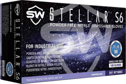 Stellar S6 Nitrile Powder-Free Industrial Gloves