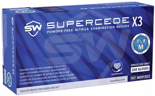 Supercede X3 Nitrile Powder-Free Exam Gloves