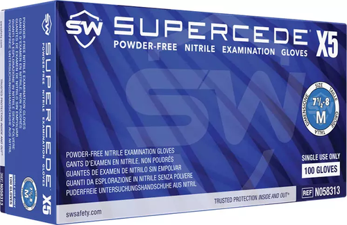 Supercede X5 Nitrile Powder-Free Exam Gloves