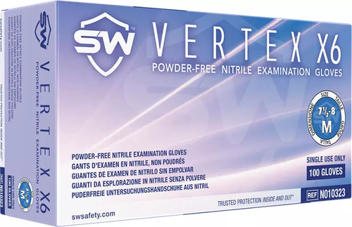 Vertex X6 Powder-Free Nitrile Exam Gloves