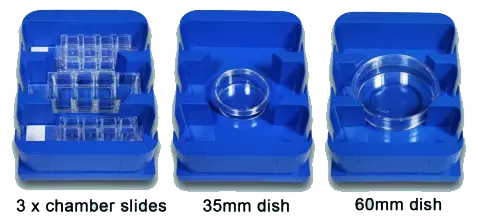 3 x Chamber Slide and 35/60mm Dish Carrier